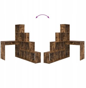 Biurko vidaXL Brązowe 101.5 cm x 149.5 cm 9