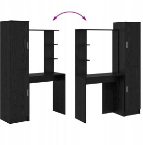 Biurko vidaXL Czarne 6