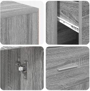 Biurko vidaXL Szare 102 cm x 88 cm 9