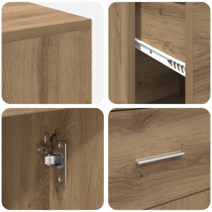 Biurko vidaXL Dąb 102 cm x 50 cm 9