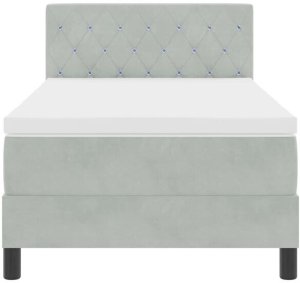 Łóżko Box Spring z Materacem Szary Jedynka Aksamit Lumarko! 7