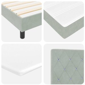 Łóżko Box Spring z Materacem Szary Jedynka Aksamit Lumarko! 10