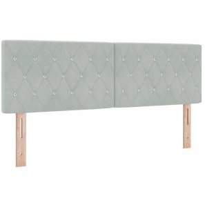 Łóżko Box Spring z materacem Jasnoszare 140x190 cm Aksamit Lumarko! 4