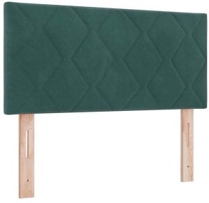 Łóżko pudełkowe z materacem ciemnozielonym 90x200 cm aksamit Lumarko! 6