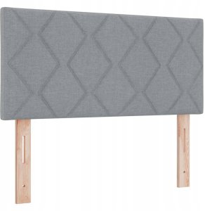 Łóżko Box Spring z materacem - Jasnoszary, 90x200 cm, Tkanina Lumarko! 5