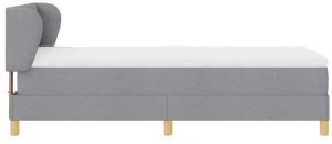 Łóżko Box Spring z materacem - Jasnoszary, 90x200 cm, Tkanina Lumarko! 8