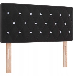 Łóżko boxspring z materacą czarne 90x190 cm z aksamitu Lumarko! 5