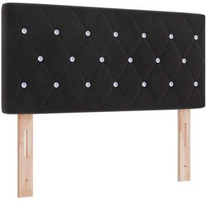 Łóżko z materacem Czarny 100x200 cm Aksamit Lumarko! 5