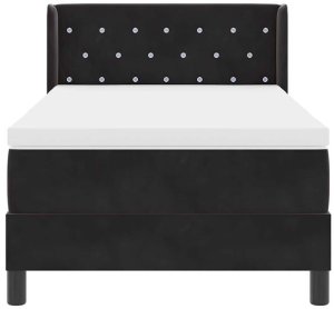 Łóżko z materacem Czarny 100x200 cm Aksamit Lumarko! 7
