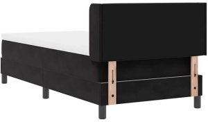 Łóżko z materacem Czarny 100x200 cm Aksamit Lumarko! 9