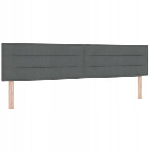 Łóżko z materacem i podświetleniem, ciemnoszare, 200x200 cm, materiał Lumarko! 7