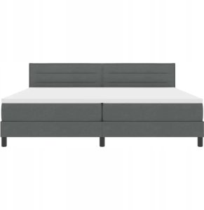 Łóżko z materacem i podświetleniem, ciemnoszare, 200x200 cm, materiał Lumarko! 8