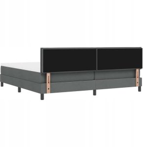 Łóżko z materacem i podświetleniem, ciemnoszare, 200x200 cm, materiał Lumarko! 10