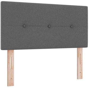 vidaXL Łóżko Na Sprężynach z Materacem & LED Ciemnoszare 100x200 cm Tkanina Lumarko 8