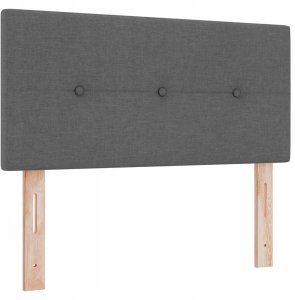 Łóżko z ramą z materacem i LED ciemnoszare 120x190 cm tkanina Lumarko! 7