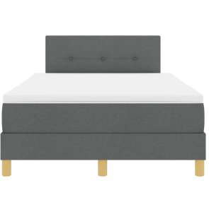 Łóżko z ramą z materacem i LED ciemnoszare 120x190 cm tkanina Lumarko! 8