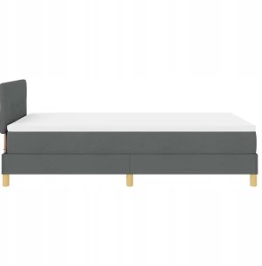Łóżko z ramą z materacem i LED ciemnoszare 120x190 cm tkanina Lumarko! 9