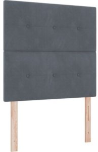 Łóżko typu box spring z materacem i LED ciemnoszare 120x190 cm aksamitne Lumarko! 3