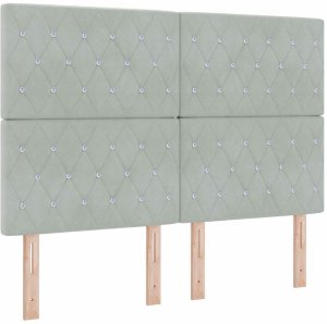 Łóżko Jasnoszare 140x200 cm Aksamit Lumarko! 2