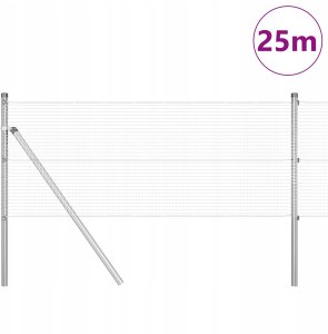 Ogrodzenie z drutu spawanego z 13 słupkami 0.6x25 m ze stali ocynkowanej Lumarko! 3
