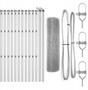 Ogrodzenie z drutu spawanego z 13 słupkami 0.6x25 m ze stali ocynkowanej Lumarko! 4