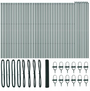 Ogrodzenie z słupkami Zielony 1.4 x 100 m Stal pokryta PCV Lumarko! 2