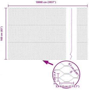 Ogrodzenie z słupkami Szary 1.6 x 100 m Stal pokryta PCV Lumarko! 13