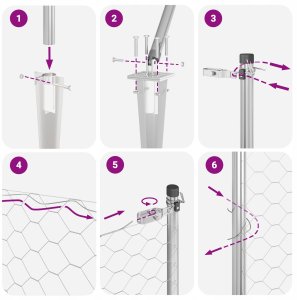 Ogrodzenie sześciokątne 0,5x100 m z ocynkowanej stali Lumarko! 13