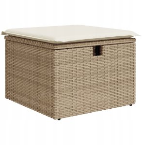 vidaXL Zestaw Sof na Ogród z poduszką 8 pcs Beżowy Polirattan Lumarko 7