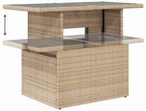 Zestaw Sof na Ogród z poduszką 9 pcs Beżowy Polirattan Lumarko! 15