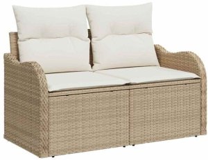 Zestaw Sof na Ogród z poduszką 9 pcs Beżowy Polirattan Lumarko! 5