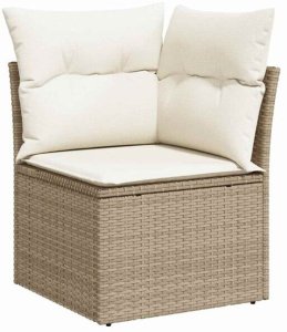 Zestaw Sof na Ogród z poduszką 9 pcs Beżowy Polirattan Lumarko! 9