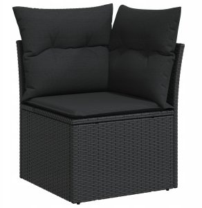 Zestaw Sof na Ogród z poduszką 9 pcs Czarny Polirattan Lumarko! 4