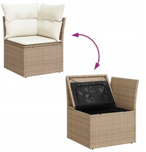 Zestaw Sof na Ogród 8 pcs beżowo-kremowy 80 x 80 x 71 cm Lumarko! 12