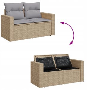 Zestaw Sof na Ogród 13 pcs beżowo-jasnoszary 80 x 80 x 71 cm Lumarko! 9