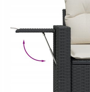 Zestaw Sof na Ogród 8 pcs Czarny i kremowy 80 x 80 x 71 cm Lumarko! 12