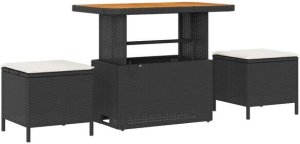 Zestaw Sof na Ogród 8 pcs Czarny i kremowy 80 x 80 x 71 cm Lumarko! 13