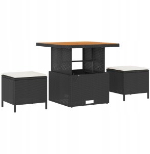 Zestaw Sof na Ogród 8 pcs Czarny i kremowy 80 x 80 x 71 cm Lumarko! 4