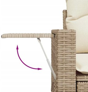 Zestaw Sof na Ogród 10 pcs beżowo-kremowy 80 x 80 x 71 cm Lumarko! 12