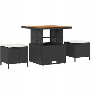 Zestaw Sof na Ogród 10 pcs Czarny i kremowy 80 x 80 x 71 cm Lumarko! 4