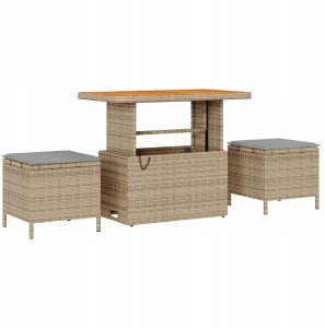 Zestaw Sof na Ogród 8 pcs beżowo-jasnoszary 90 x 55 x 71 cm Lumarko! 4