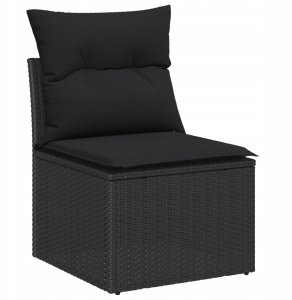 Modułowy zestaw sof ogrodowych 8 pcs Czarny 90 x 55 x 71 cm Lumarko! 5