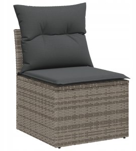 vidaXL Zestaw Sof na Ogród z przechowywaniem 11 pcs Szary Polirattan Lumarko 5