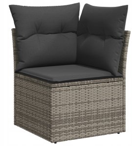vidaXL Zestaw Sof na Ogród z przechowywaniem 11 pcs Szary Polirattan Lumarko 7