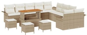 Zestaw Sof na Ogród 13 pcs Beż, Kremowy 100 x 100 x 71 cm Lumarko! 14