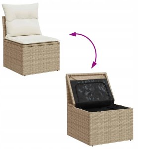 Zestaw Sof na Ogród 12 pcs Beż, Kremowy 90 x 55 x 71 cm Lumarko! 11