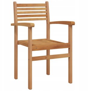 Zestaw do jadalni w ogrodzie 5 pcs Brązowy Lite drewno tekowe Lumarko! 5