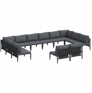 Zestaw Sof na Ogród 12 pcs Antracyt Stal Lumarko! 2