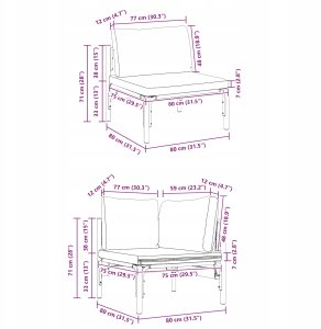 Zestaw Sof na Ogród 12 pcs Antracyt Stal Lumarko! 7