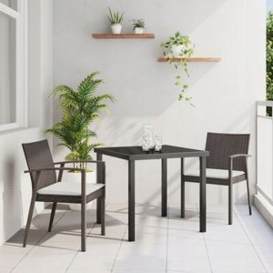 vidaXL Zestaw do jadalni w ogrodzie 5 pcs Czarny Polirattan Lumarko! 12